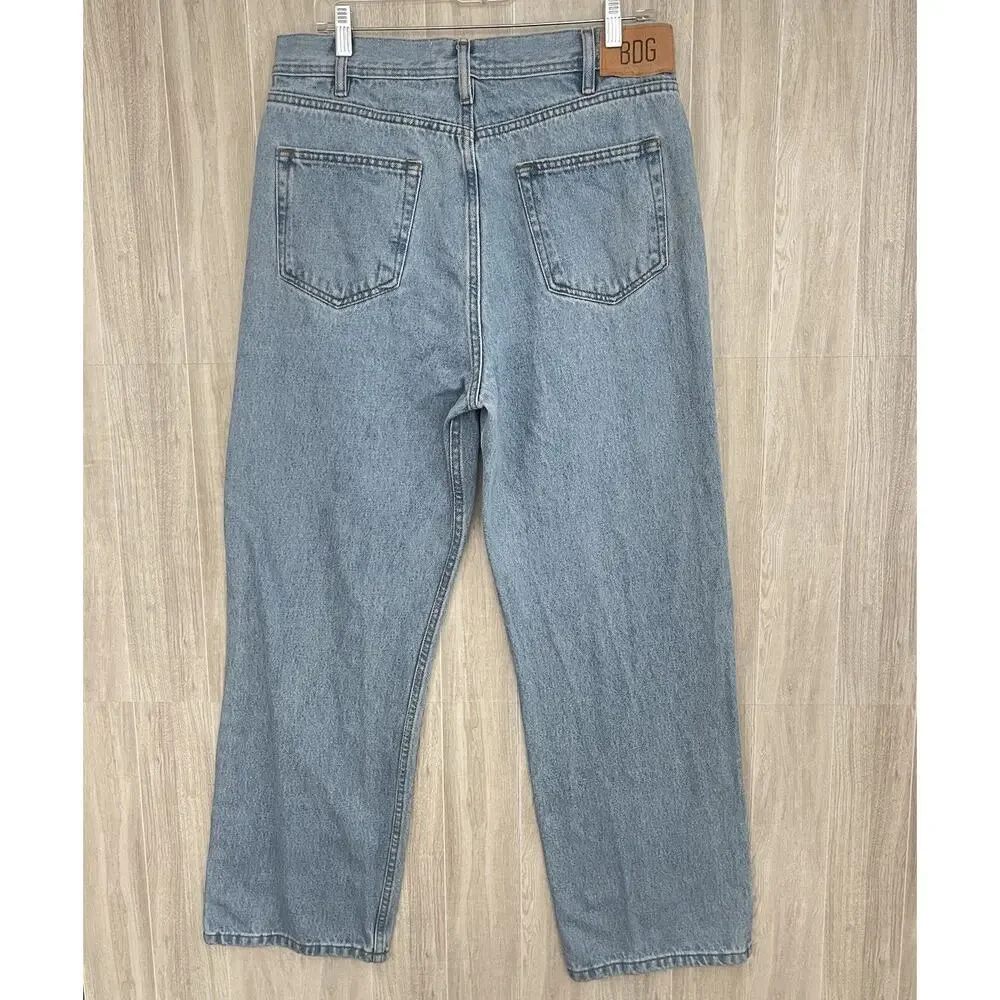 BDG Urban Outfitters Baggy Skate Fit Jeans Men's 32x30 Naturally Distressed Blue - Picture 2 of 16